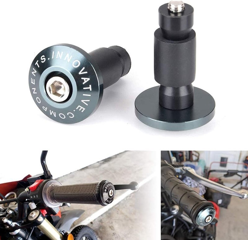 Goldfire Motorcycle 7/8'' Handle Bar End Weights Handlebar Grips Cap Anti Vibration Silder Plug Fits for Yamaha Kawasaki Dirt Bike (Titanium) - Image 2