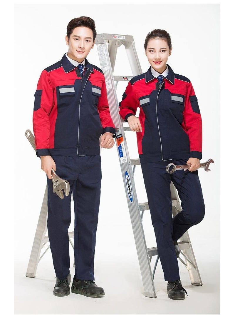 NIBEMINENT Spring Work Clothing Men Women Jacket+Pants Mechanical Workshop Factory Auto Repairmen Workshop Durable Worker Coverall Uniform - Image 1