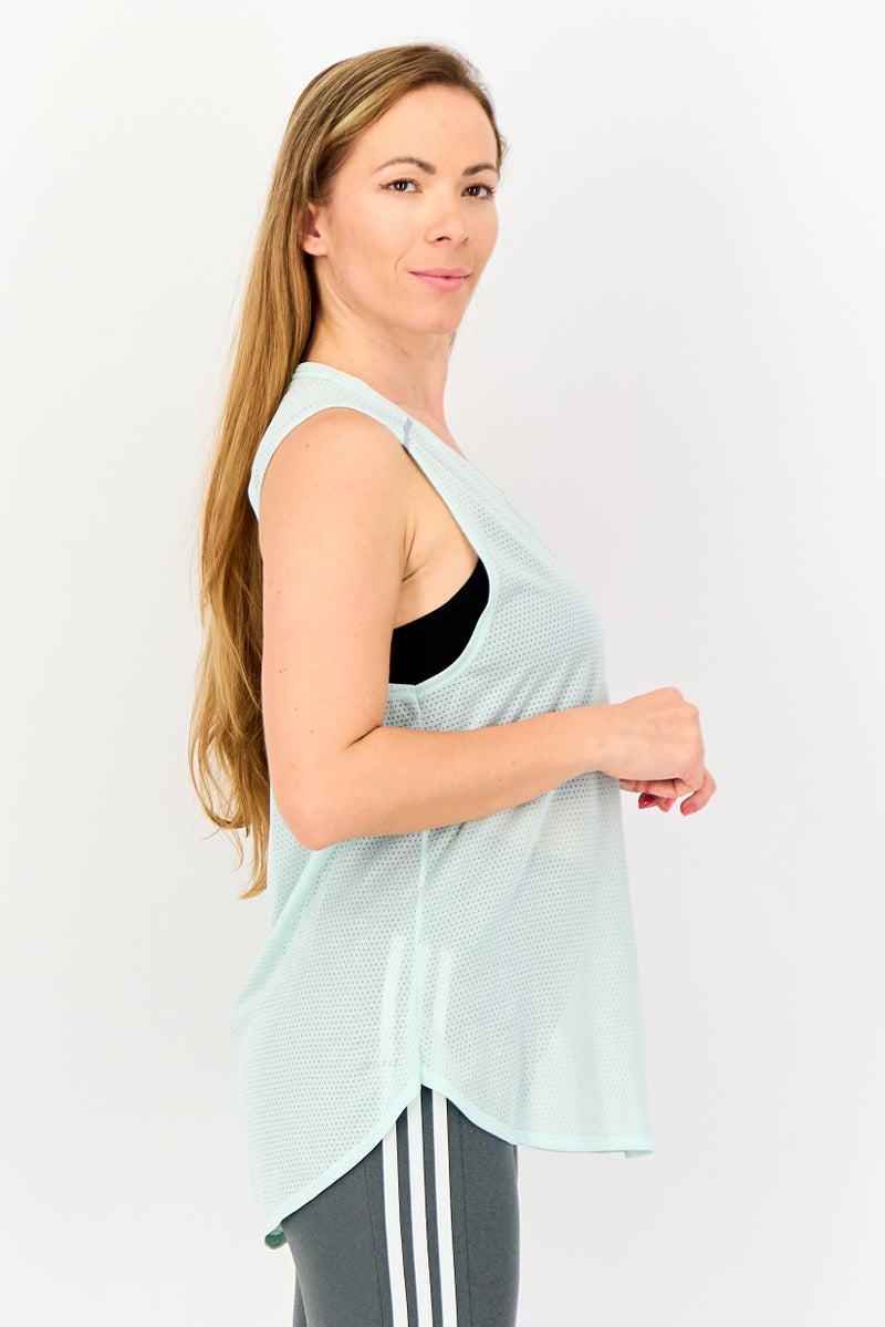 Nike Women Sportswear Fit Sleeveless Running Tank Top, Mint Green - Image 2