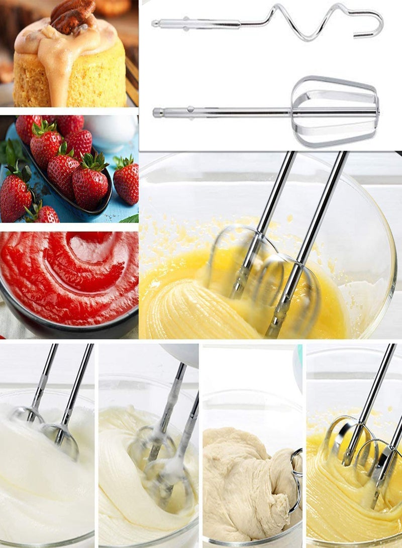 مايست MACEST خلاط يدوي كهربائي 7 سرعات | لخبز الطعام ، 4 ملحقات فولاذية مطلية بالكروم لسهولة الخفق بالكريمة والبسكويت - Image 5