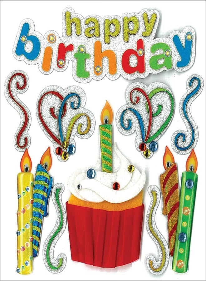 EK Success Jolee's Boutique Dimensional Stickers, Happy Birthday - Image 1