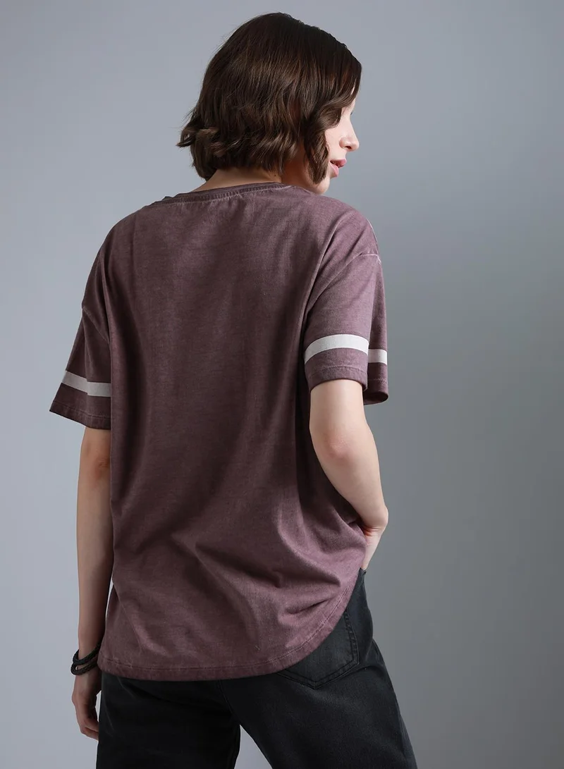HIGH STAR Women Mauve T-shirts