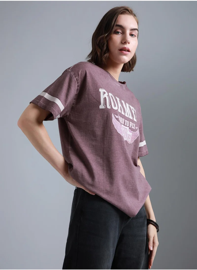 هاي ستار Women Mauve T-shirts