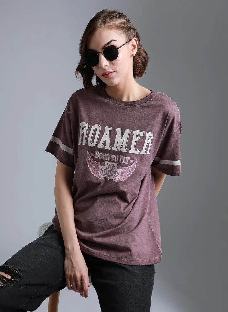 HIGH STAR Women Mauve T-shirts