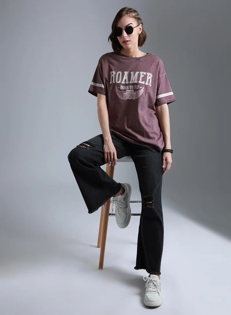 HIGH STAR Women Mauve T-shirts