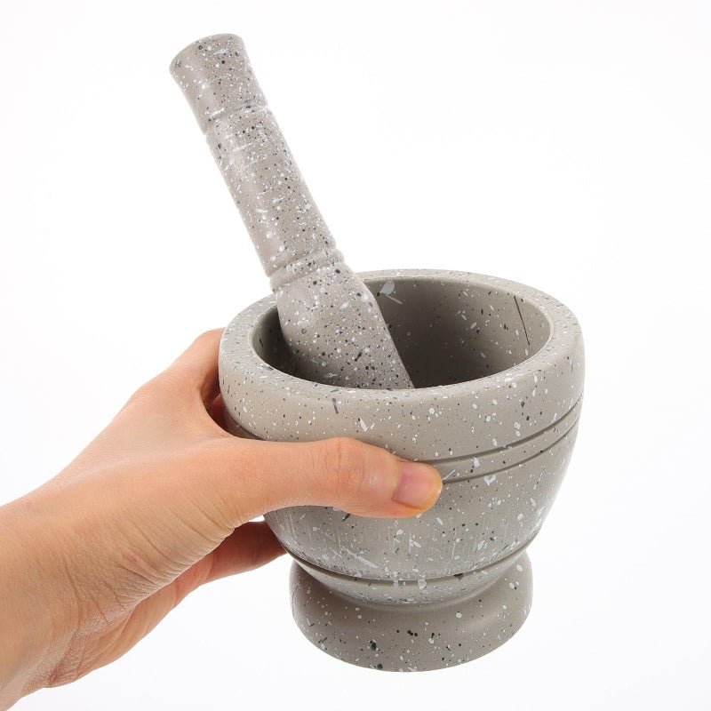 Compact Plastic Mortar and Pestle Set for Garlic Spice Crushing - Image 5