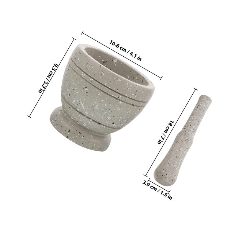 Compact Plastic Mortar and Pestle Set for Garlic Spice Crushing - Image 3