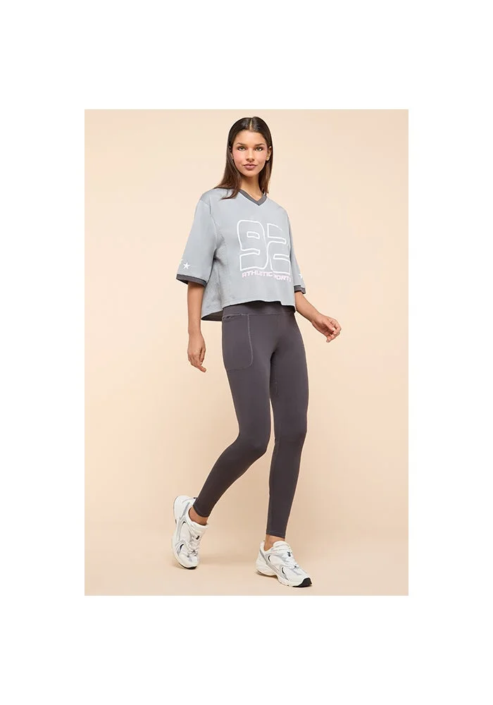 R&b Solid Active Leggings With Elastic Waist