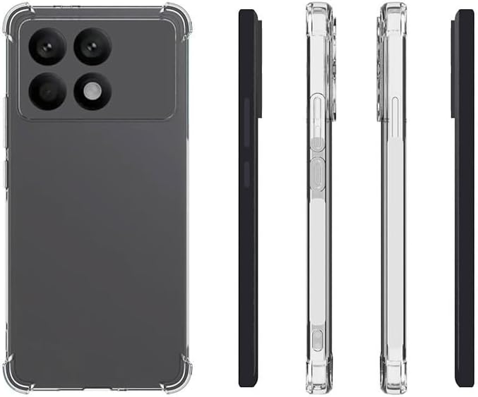 Beauenty Case For Xiaomi Poco F6 Pro, Shock-Resistant Flexible Tpu Rubber Soft Silicone Anti Drop Phone Cover Clear - Image 1