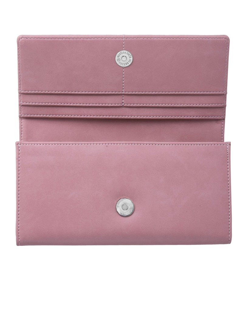 Fostelo Women's Satin Versatile Two Fold Wallet (Light Pink)  - Image 4