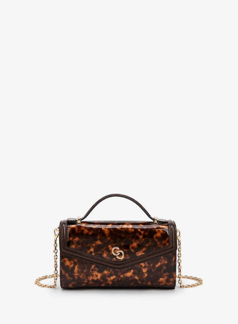 سيليست Printed Crossbody Bag With Chain Strap Ramadan Collections