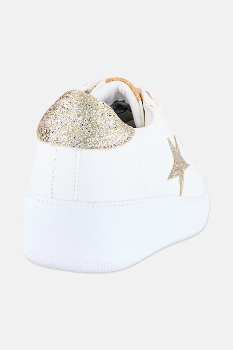 Xti Kids Girl Brand Logo Lace Up Casual Shoes, White - Image 4