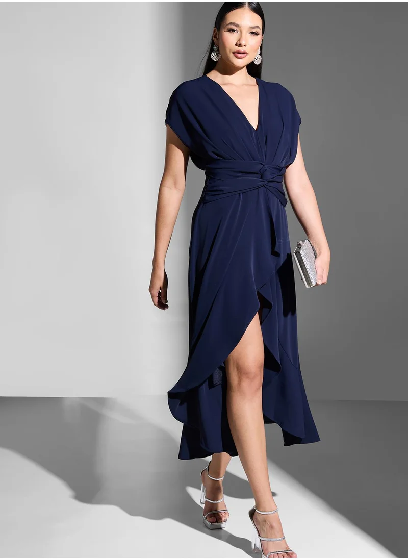 Coast Front Twist Asymmetrical Hem Dress