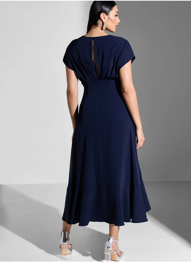 Coast Front Twist Asymmetrical Hem Dress