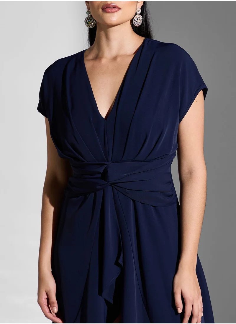Coast Front Twist Asymmetrical Hem Dress