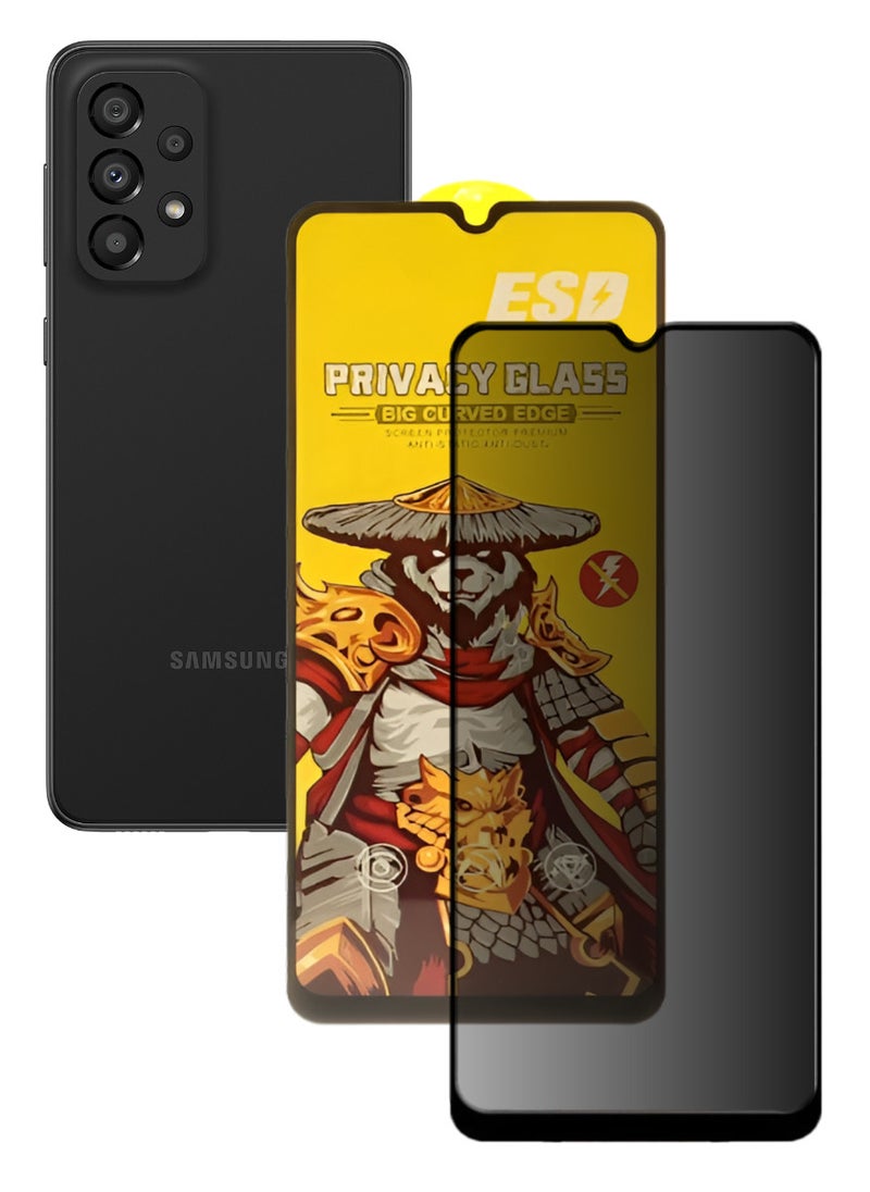 ESD Tempered Dustproof Privacy Glass Screen Protector Compatible For Samsung Galaxy A33 5G - Image 1