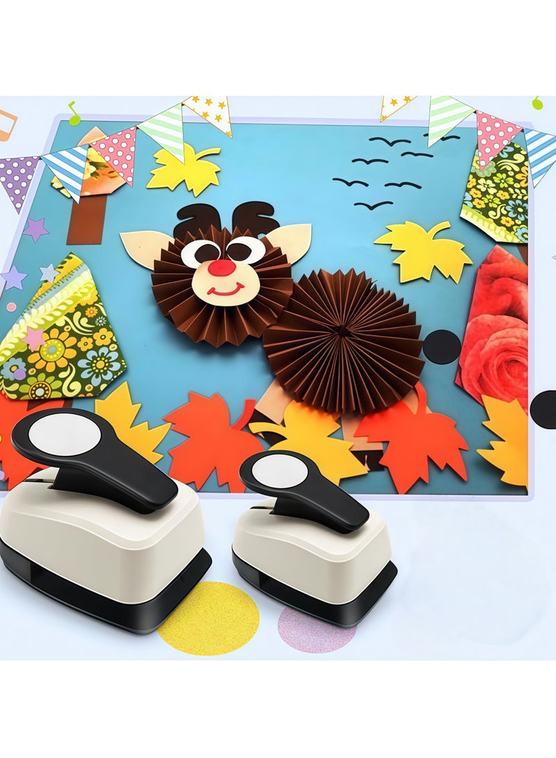 آلة نقش دائرية مكونة من قطعتين، آلة نقش للأطفال لصنع الورق يدويًا - Image 3