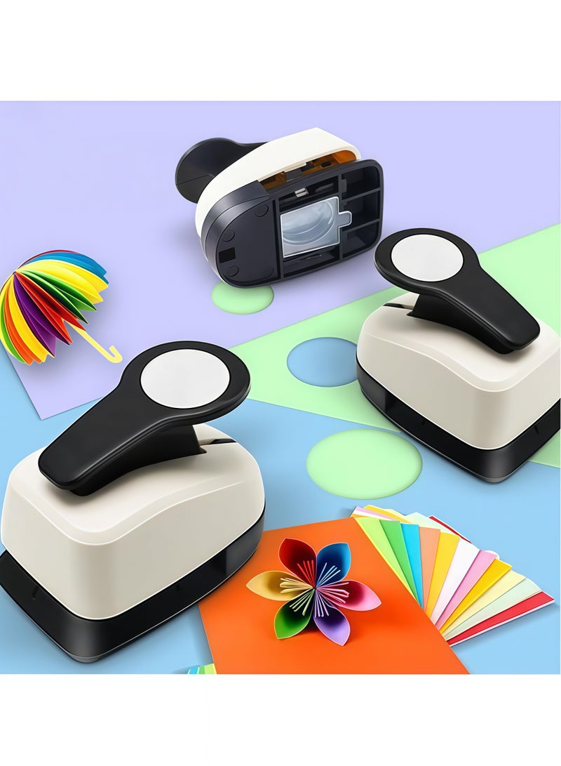 آلة نقش دائرية مكونة من قطعتين، آلة نقش للأطفال لصنع الورق يدويًا - Image 2