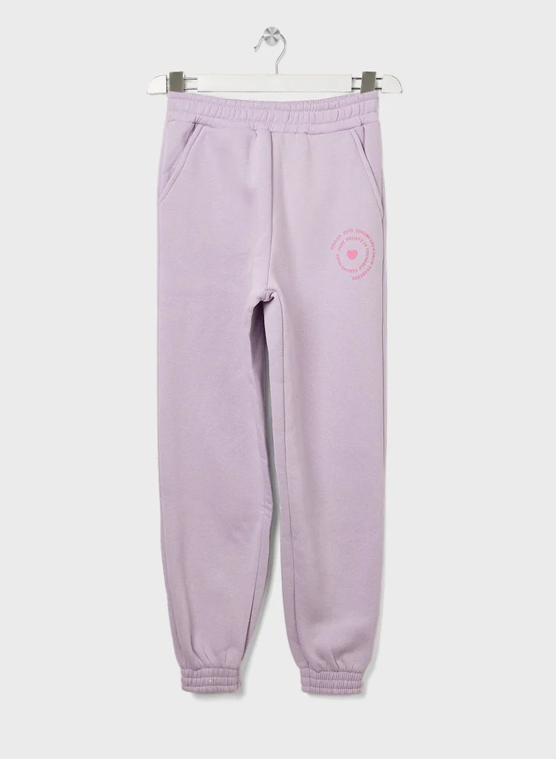 KOTON Slogan Printed Jogger Sweatpants Pocket