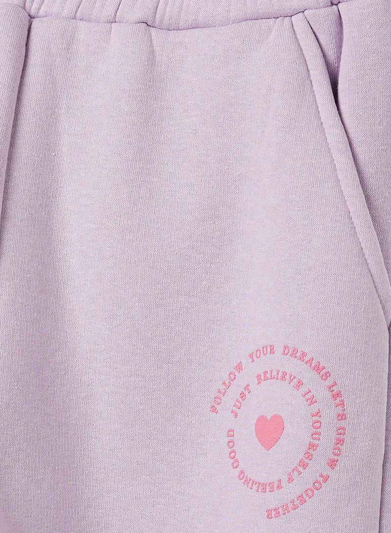 KOTON Slogan Printed Jogger Sweatpants Pocket