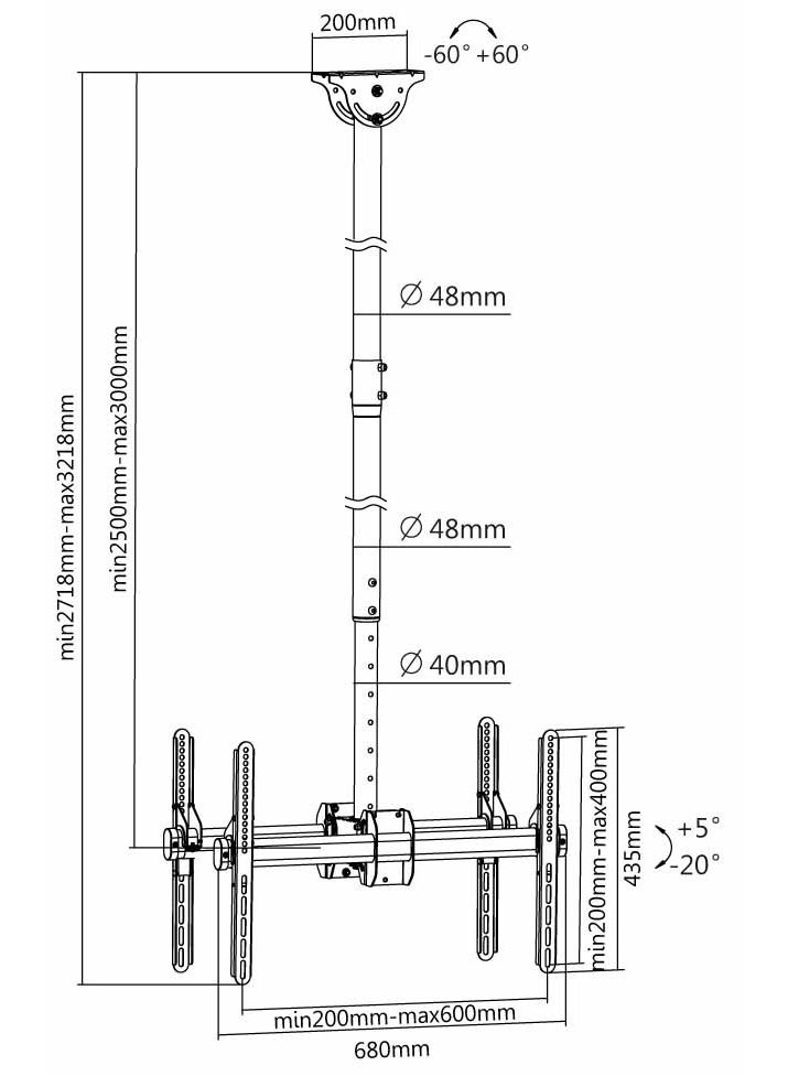 سكيل تك حامل السقف للتلفاز SH 034D - Image 5