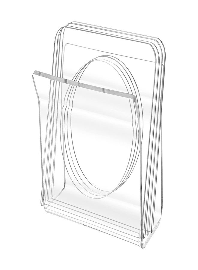 Marketing Holders Napkin Holder U Shaped Flared Caddy with Cocktail Napkin Coasters 5 Pieces Clear Acrylic Upright Home or Restaurant Use Tabletop Napkins Stand by Marketing Holders - Image 1