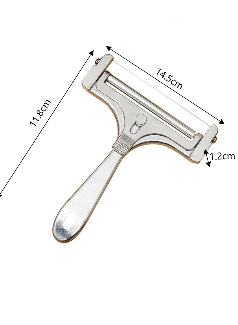 Adjustable Thickness Butter Cheese Planer Cheese Slicer Cheese Kitchen Gadget (Silver)  - Image 2