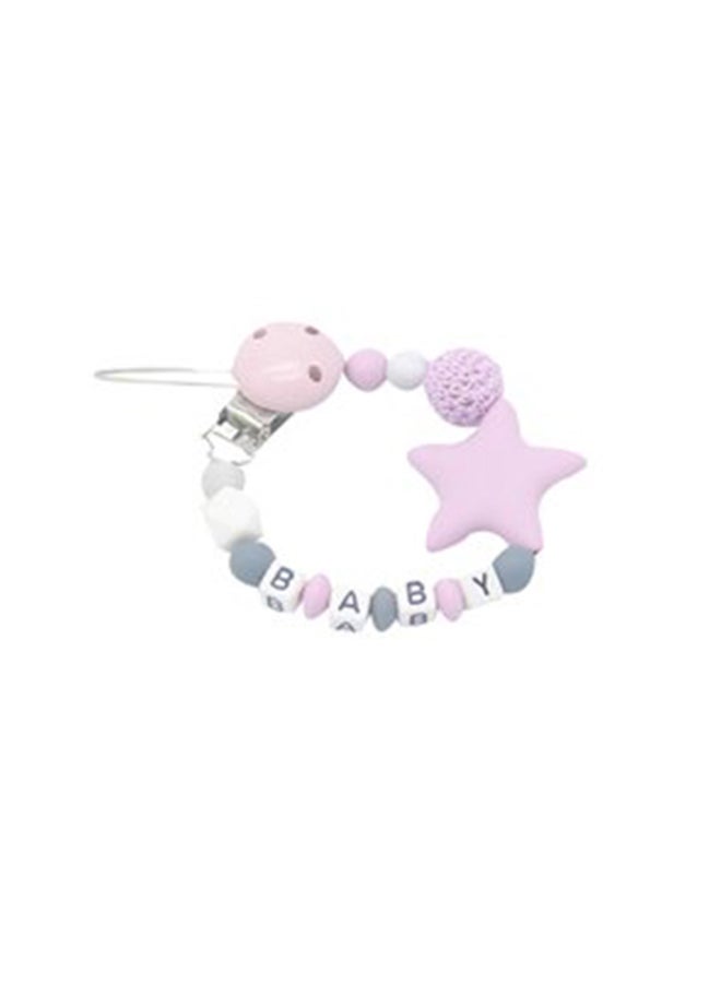 Cute Shape Handmade Baby Safe Silicone Teething Pacifier Clips Holder Chain - Image 1