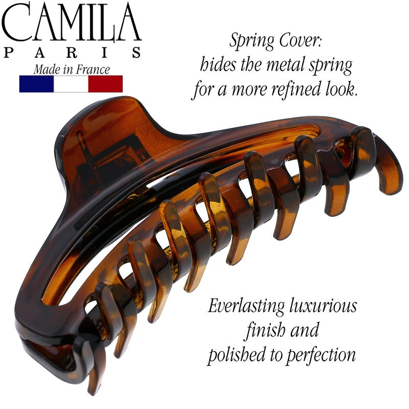 Camila Paris CP2370 French Hair Clip for Women, Medium Narrow, Open, Girls Hair Claw Clips Jaw Fashion Durable and Styling Hair Accessories for Women, Strong Hold No Slip Grip, Made in France - Image 2