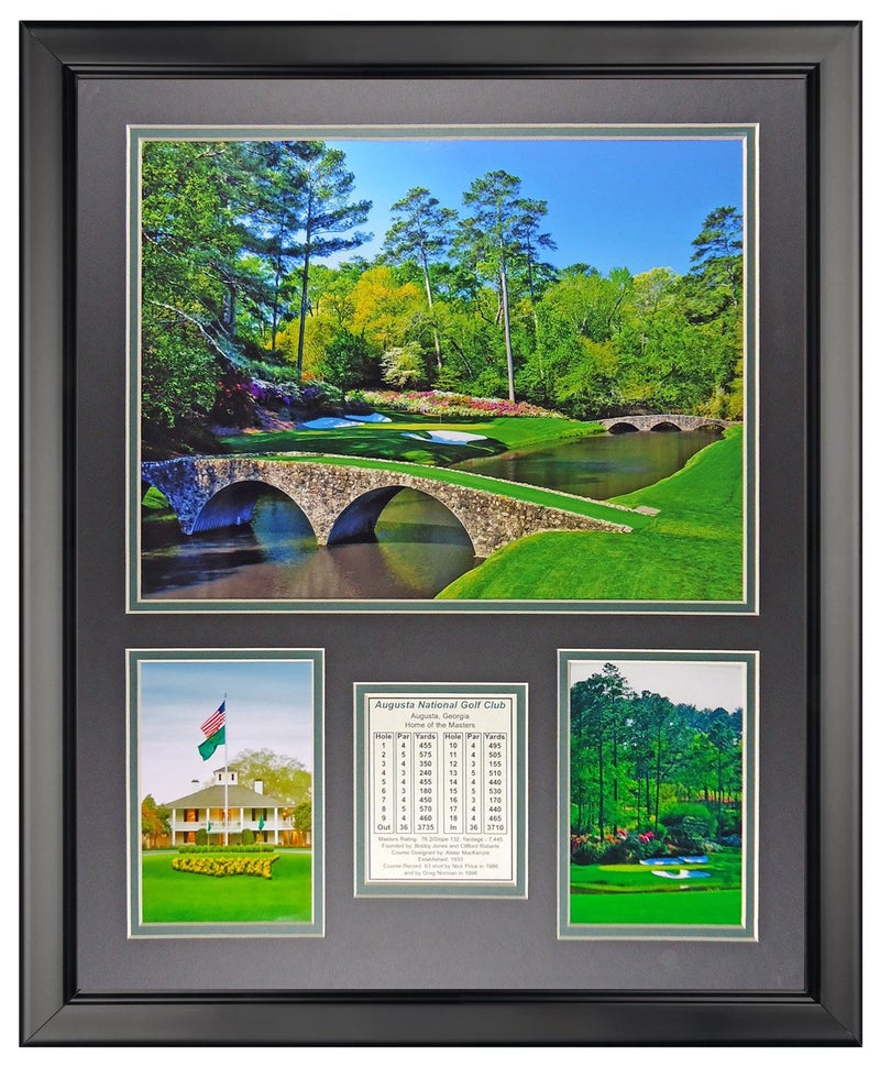 Legends Never Die Augusta National Golf Course The Masters Collectible Framed Photo Collage Wall Art Decor 18x22 Model 20130U