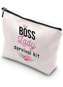 WCGXKO WCGXKO Boss Lady Survival Kit Zipper Pouch Makeup Bag Gift for Boss Women, National Bosses Day Gifts (Boss Lady Survival) 
