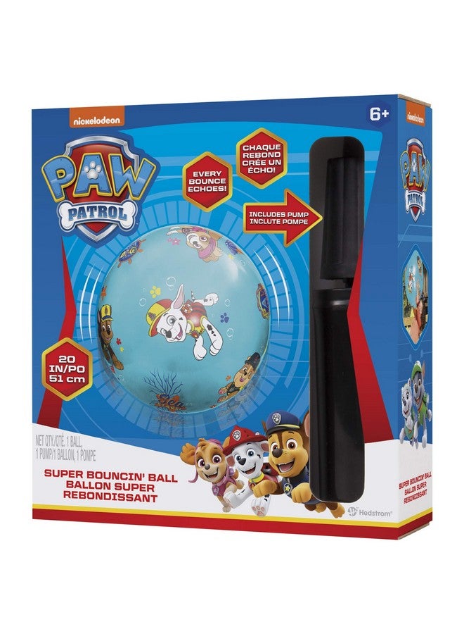 Hedstrom 20 Inch Super Bouncing Ball With Pump Paw Patrol - Image 2