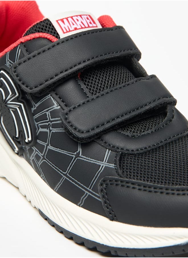 MARVEL - Marvel Spider-Man Print Sneakers with Hook and Loop Closure - Image 1