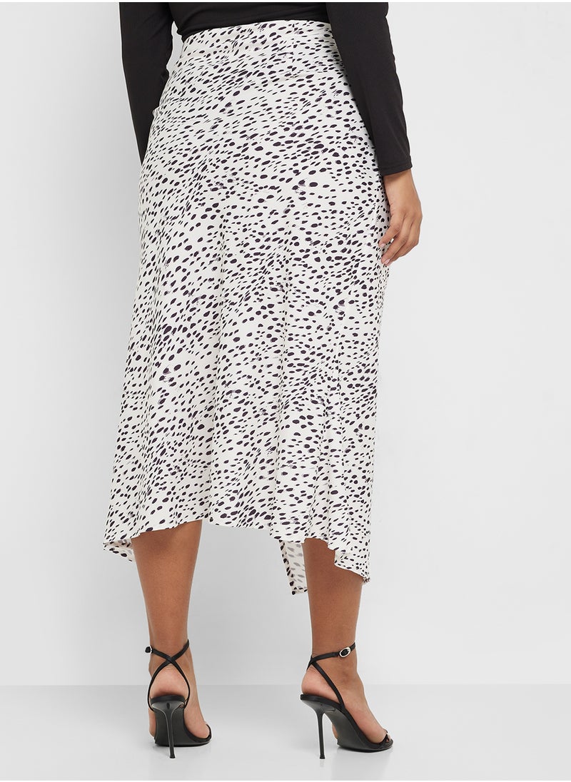 Ginger Plus Animal Print Ruched Skirt  - Image 3