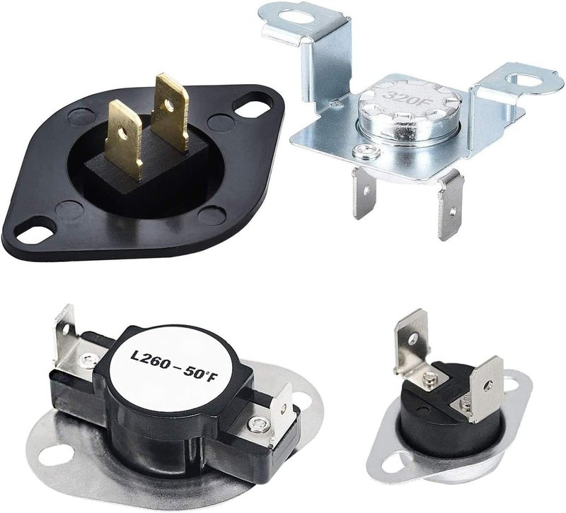 DC4700016A Thermal Fuse  DC9600887A DC9600887C Thermostat  DC4700018A High Limit Thermostat  DC3200007A Thermal CutOff Fuse Compatible with SamSung KenMore Dryer Replacement by Romalon