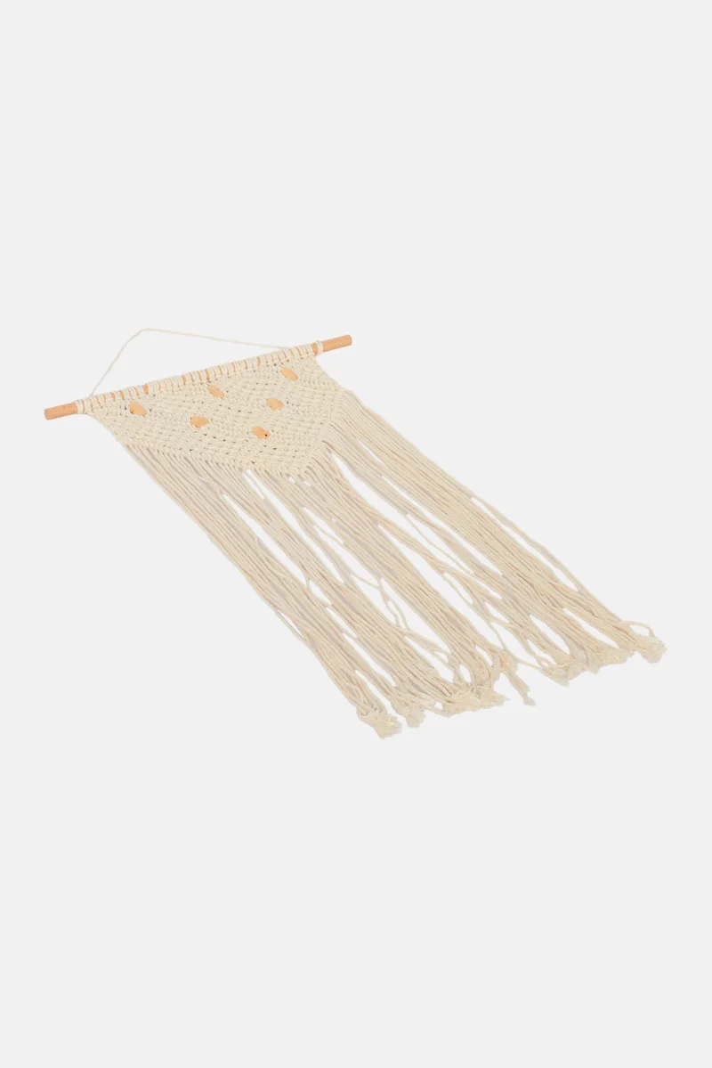 Muy Mucho Wall Hanging Macrame, White