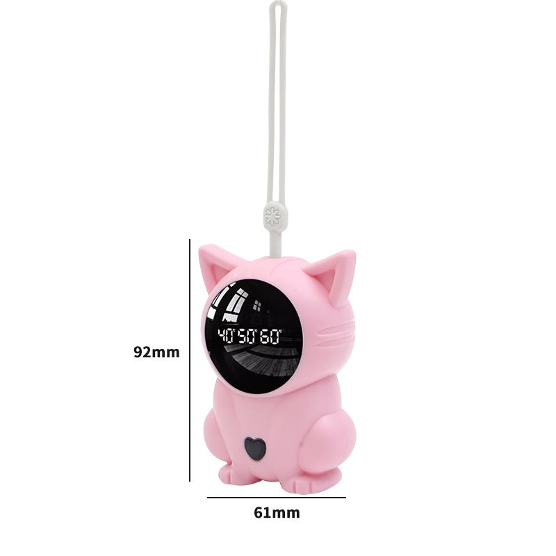 Mini Portable Creative Cartoon USB Rechargeable Digital Display Warm Hand Warmer Compact Size Personal Heated Pouch Pink