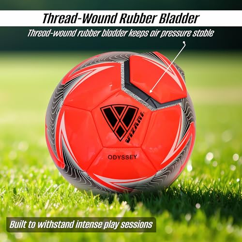 Vizari Odyssey Soccer Ball | Durable and Firm Youth Soccer Ball | Junior Soccer Ball with Premium TPU Casing | Outdoor Soccer Ball for Boys & Girls (Pack of 1, 6 & 12) - Image 4