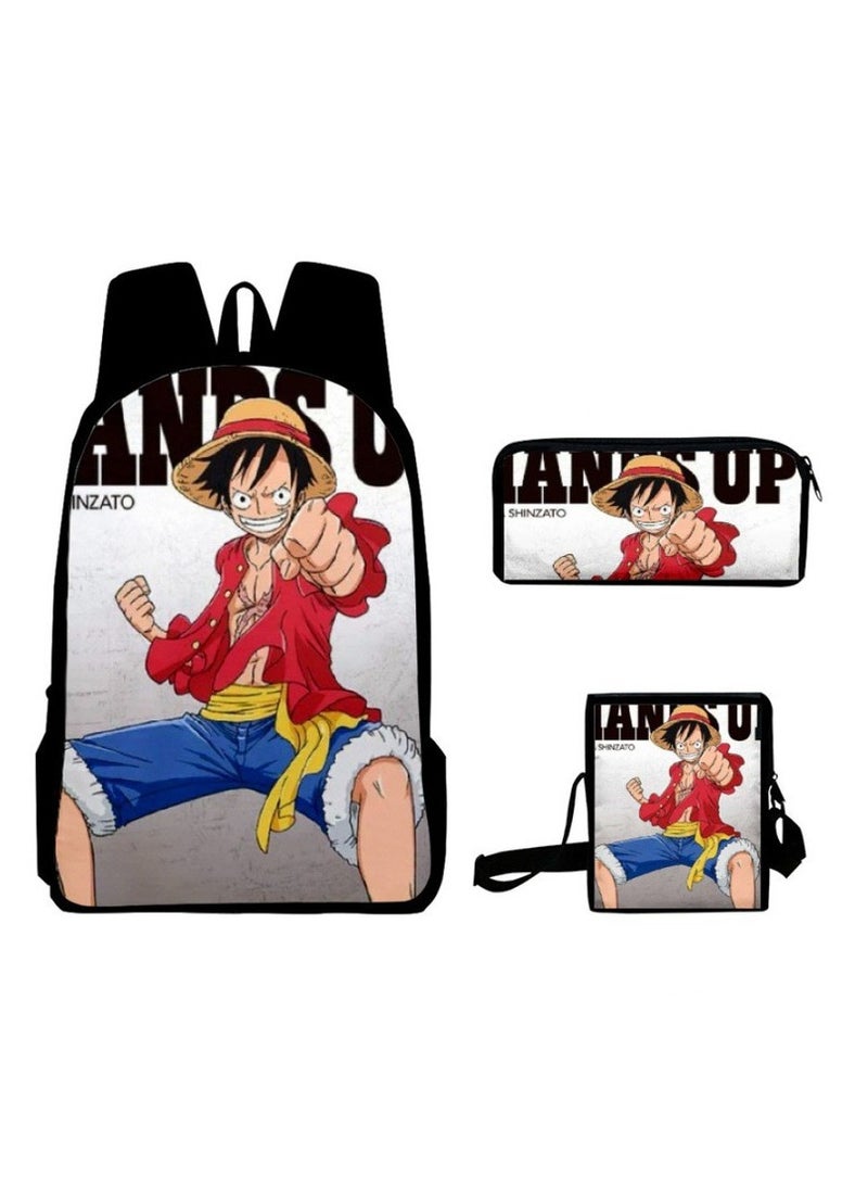 Generic - Cartoon anime backpack for primary and secondary school students, large capacity casual lightweight backpack, cartoon shoulder bag, pencil case, pencil case, and pencil case - Image 1