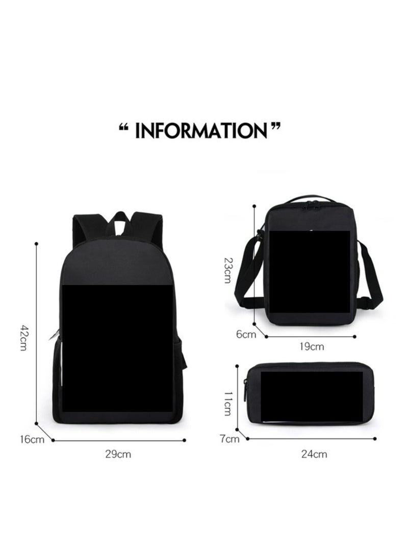 Generic - Cartoon anime backpack for primary and secondary school students, large capacity casual lightweight backpack, cartoon shoulder bag, pencil case, pencil case, and pencil case - Image 1