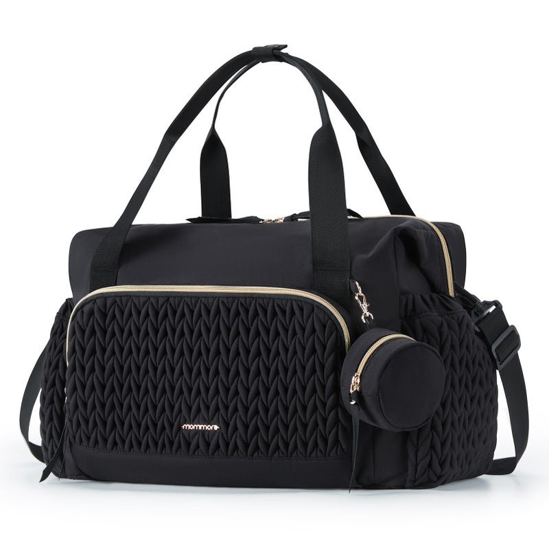 mommore Diaper Bag Tote, Large Capacity Travel Diaper bags, Hospital Bag for Labor Delivery, Baby Bag with Pacifier Case, Changing Pad - Image 1