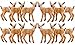 RESTCLOUD 12Pcs Deer Figurines Cake Toppers Deer Toys Figure Small Woodland Animals Set of 12 Fawn - Image 3