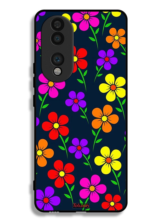 Tolwak Honor 70 Protective Case Cover Colorful Flowers - Image 2