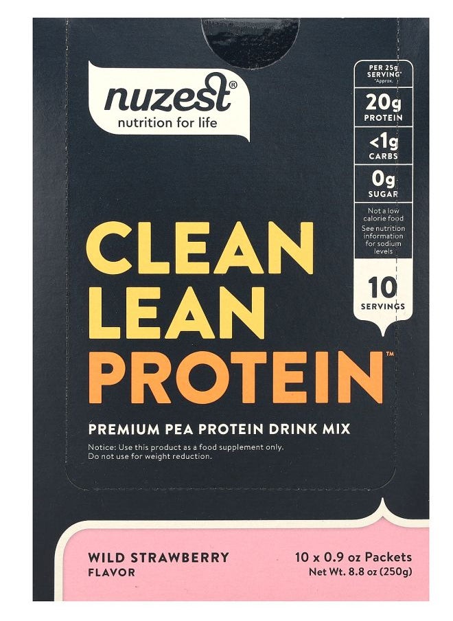 Clean Lean Protein Wild Strawberry 10 Packets 0.9 oz (25 g) Each - pzsku/Z1097CDABF198A0F42FA6Z/45/_/1731509664/d7bb66ba-afff-4925-b4e4-8ffff532f50e