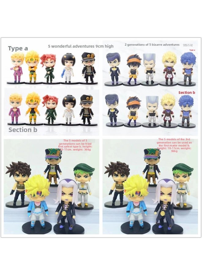 1 Generation 2 Generation 3 Generation 5 Wonderful Adventure Hand-made JOJO Empty Bar Bearing Taro Column Male Toy Model Doll Decoration-Color:3 Generation A Group 5 JOJO  - Image 2