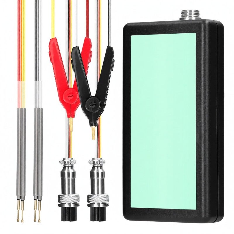 Battery Internal Resistance Tester: 0.30-0.50 Milliohm Low Resistance Function, Portable One-Hand Design - Backlit Screen, Rechargeable Built-In Lithium Battery for Lithium Ion, Alkaline, Button Batte - Image 1