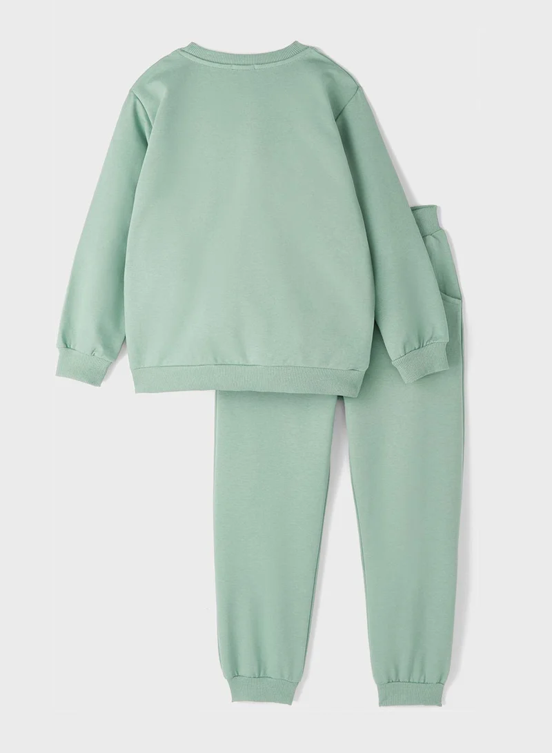 جون Kids Ruffled Tracksuit Set