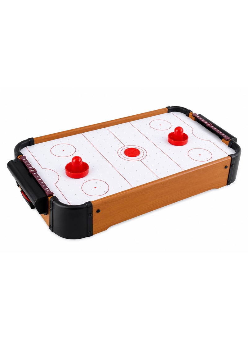 Lifetop Tabletop Mini Air Hockey Game | 51 x 31 x 10 cm | Portable Desktop Air Hockey Table with 2 Pushers, 1 Puck & Manual Scoreboard | Family Indoor Game - Image 1