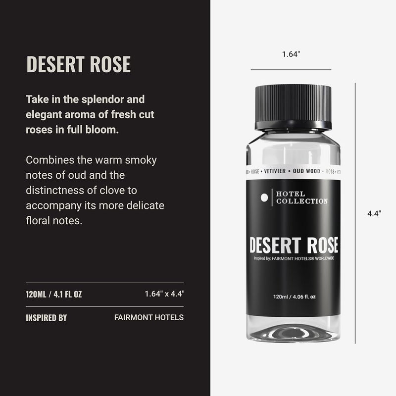 AROMA360 Hotel Collection Diffuser Oil - Desert Rose - Aromatherapy Essential Fragrance Oil - Floral Rose, Sweet Praline, Wood & Vetiver - 120mL 4.1 Fl oz - Image 2