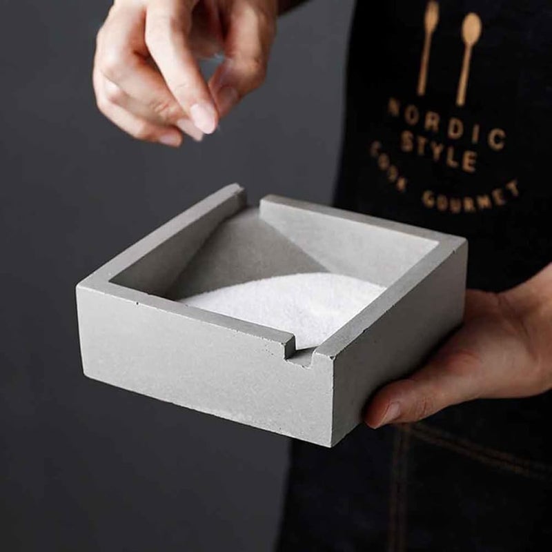 Creative Cement Ashtray Small Grey Smokeless Ash Container Desktop Home Ornament - Image 2